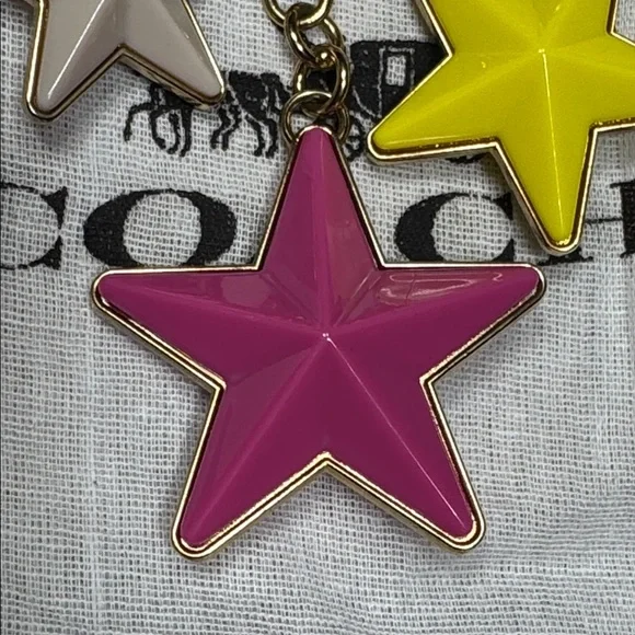 COACH STAR BAG CHARM KEY CHAIN WITH DUST BAG - Picture 2 of 10